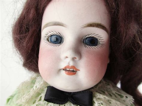 Late 1800s Doll Kid Leather Body With Bisque Porcelain Head And Yoke