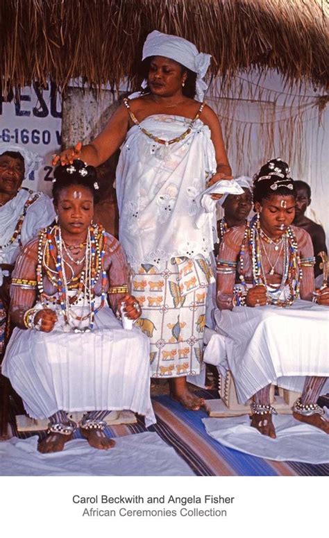 africa initiation ceremony public presentation by head priestess in village glidji healing c