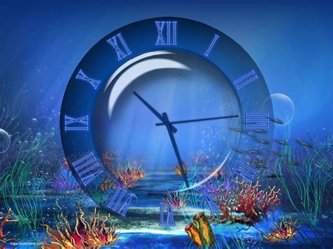 Aquatic Clock Screensaver For Windows Clock Screensaver