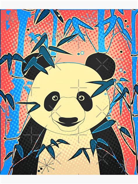 Cute Panda Bear Pop Art Sticker For Sale By Efenem Redbubble