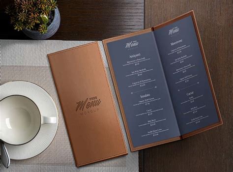 restaurant menu mockups mockuptree