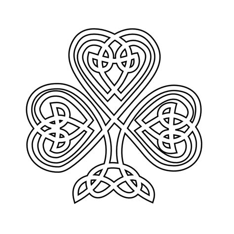 Celtic Knot Shamrock Coloring Pages