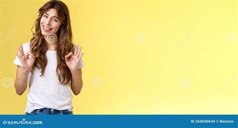 Chill Everything Okay Under Control Girl Shows Ok Rings Gesture Smiling Accepting Good Choice