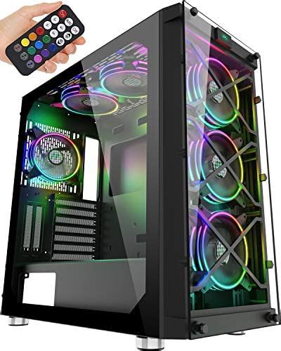 Buy Musetex Atx Pc Case Mid Tower With 6pcs 120mm Argb Fans Polygonal