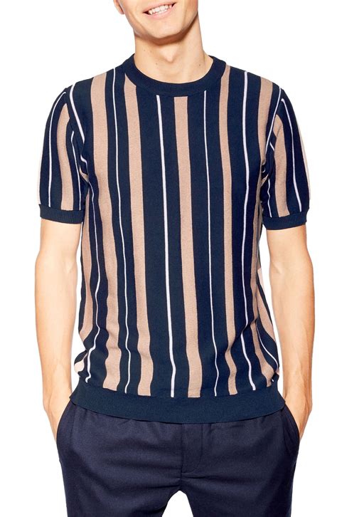 topman vertical stripe knit t shirt vertical striped shirt striped knit mens clothing styles
