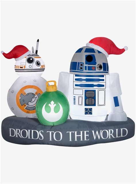Star Wars Stylized R2 D2 And Bb 8 Droid To The World Scene Airblown
