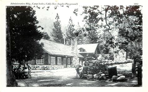 Vintage Postcard Administration Building Camp Seeley Crestline Ca San