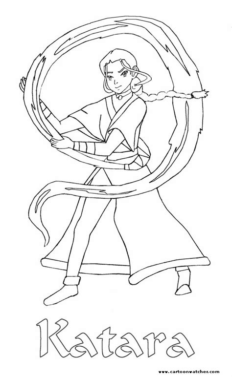 You can download and print this image avatar the last airbender toph bei fong coloring pages for individual and noncommercial use only. Katara playing with water coloring page | Avatar the last ...