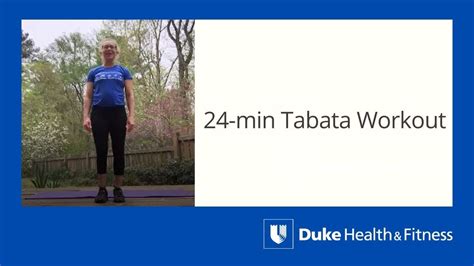Duke Health And Fitness Center 24 Min Tabata Workout Youtube