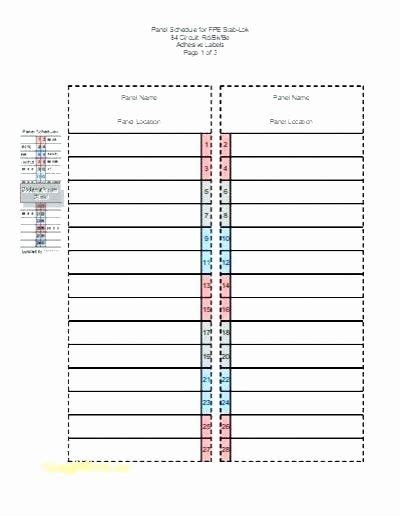 I use a spreadsheet for commercial panels i install and maintain. Elegant Panel Schedule Template Excel in 2020 | Label templates, Circuit breaker label ...