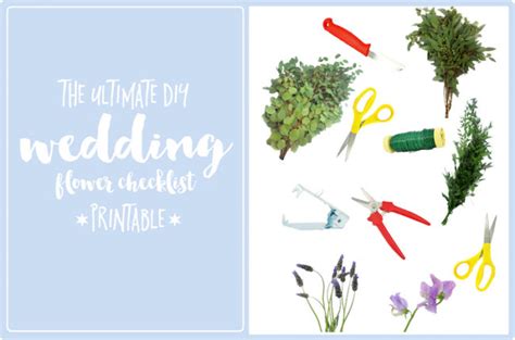 The Ultimate Diy Wedding Flower Checklist Printable