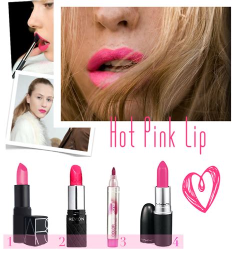 Wearing Lipstick Hot Pink Lips Glitter Inc