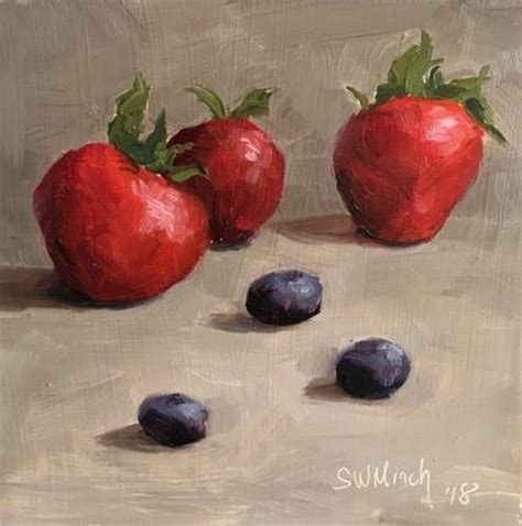 Daily Paintworks Berries Original Fine Art For Sale Stacy