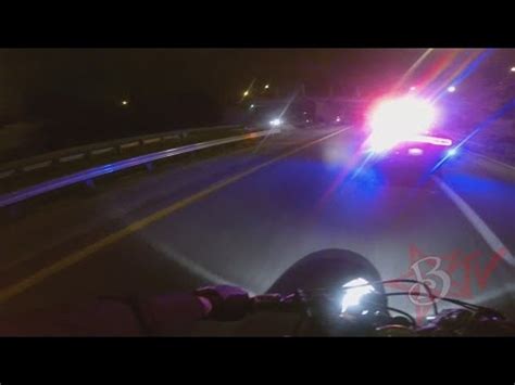 Intense Video Footage Of A Motorcycle In A High Speed Chase With Police Video