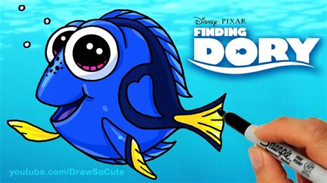 How To Draw Dory Step By Step Cute From Disney Finding Dory Movie