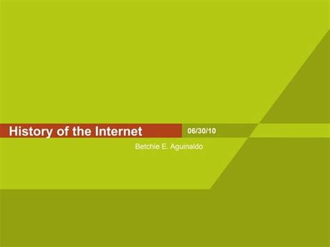 Activity 10 Timeline On The History Of The Internet
