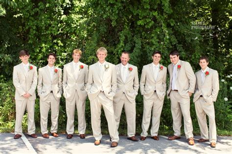 Light Tan Suit Wedding