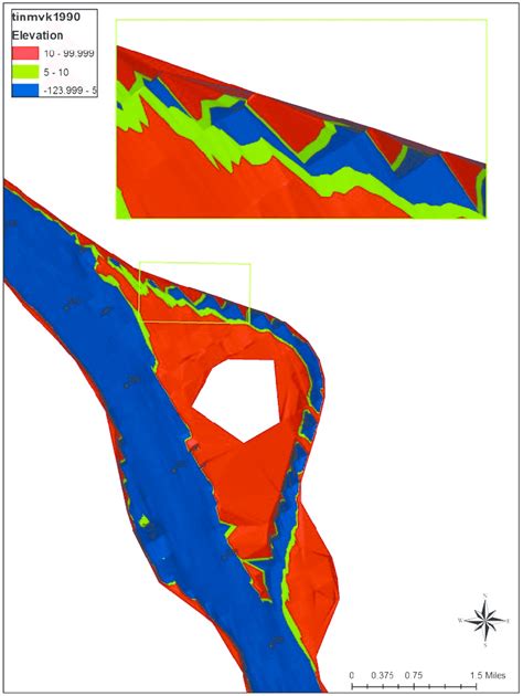 The Undulating Edge Of The Channel Bed Model Created When Transect