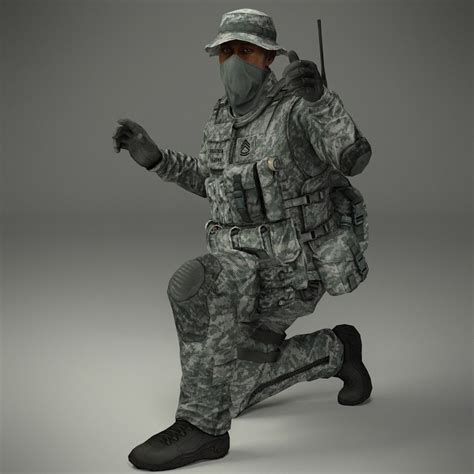 Military Male Soldier 3d Model Military Figures Us Soldiers Anime