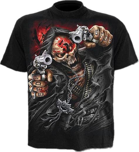 Skull Mens T Shirts Punk Style Shirts O Neck T Shirt Summer Uk Clothing