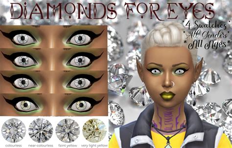 Sims 4 Diamonds For Eyes Non Default The Sims Book