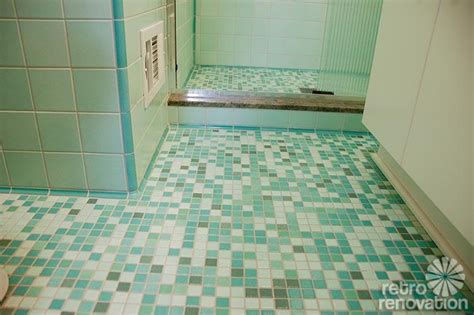 Flooring for a 1970s kitchen or living area: Rebecca's mid-century bathroom remodel using Nemo tiles ...