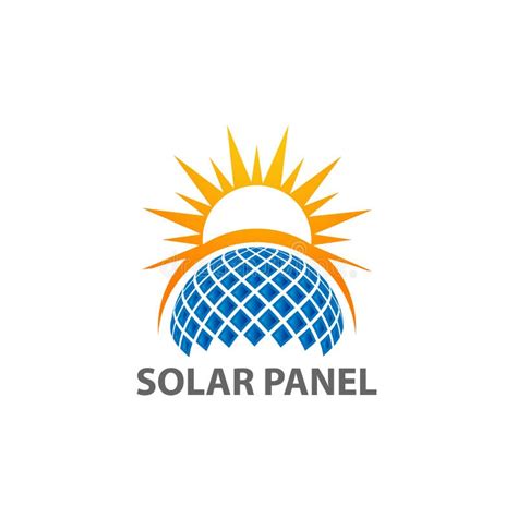 Logotipo De Paneles Sun Energy Solar Casa Y Plantilla Para Energía