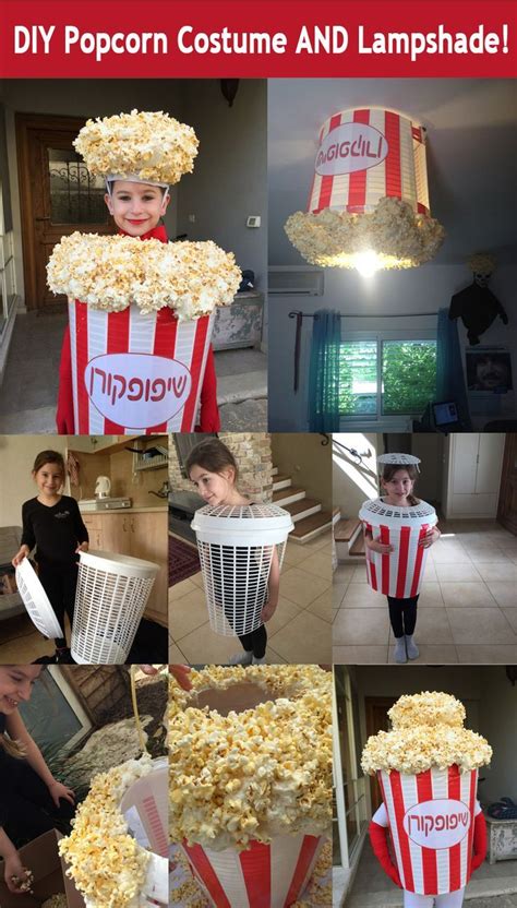 Homemade Popcorn Costume From Laundry Basket To Popcorn Costume To