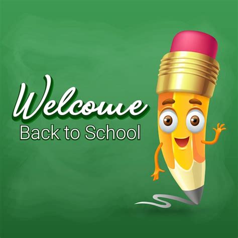 Premium Vector Welcome Back To School Pencil