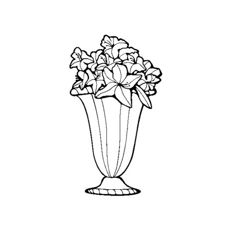 Dibujos de jarrones de flores para colorear
