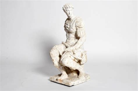 Garden Statue Of A Seated Roman Soldier At 1stdibs