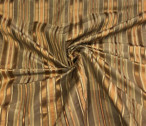 Silk Jaquard Satin Stripe 54 Wide Heavy Upholstery Weight Silk Jaquard