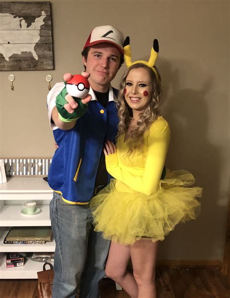 Diy Couples Costume So Cute Pikachu And Ash Ketchum Diy Couples Hot