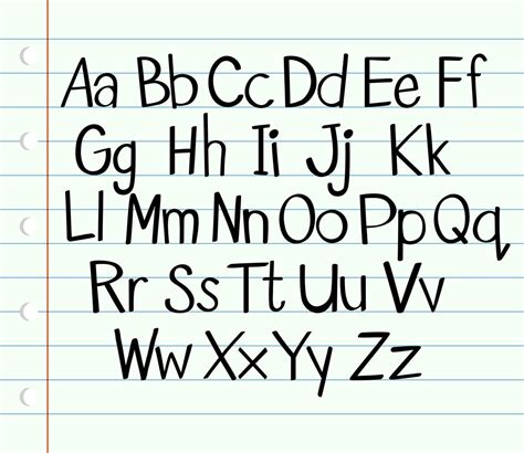 Handwriting English Alphabet In Upper And Lower Cases 447489 Vector Art