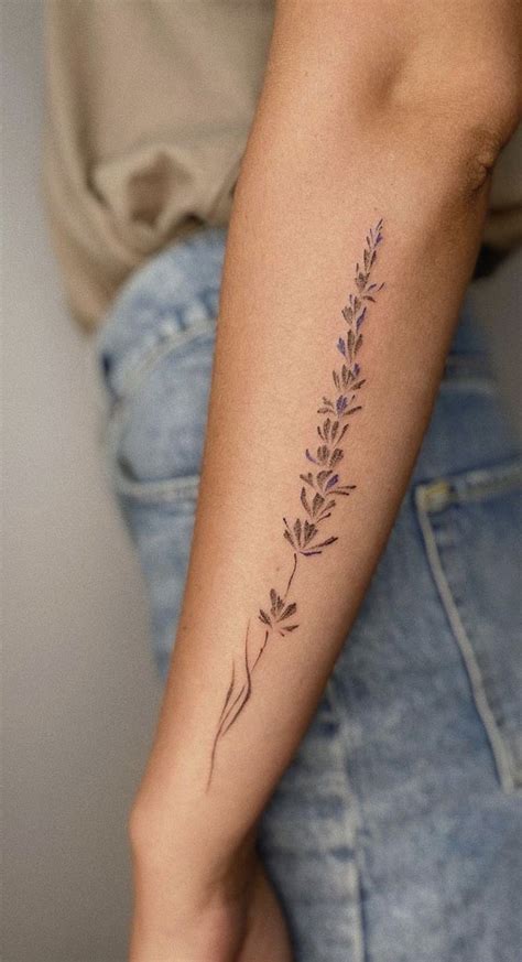 30 Beautiful Flower Tattoo Ideas Lavender Arm Tattoo I Take You