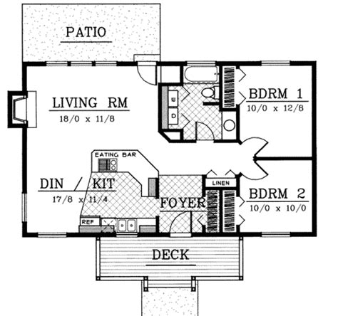 Cottage Style House Plan 2 Beds 1 Baths 960 Sqft Plan 92 103