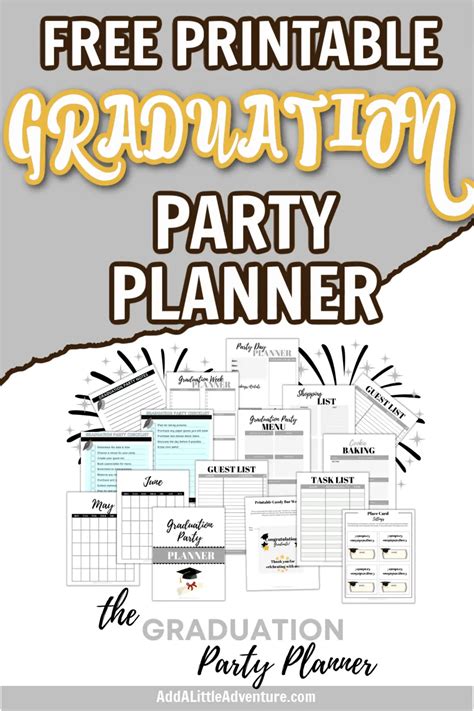 Graduation Party Planner Free Printable Add A Little Adventure
