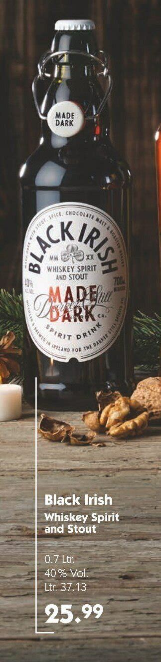 Black Irish Whiskey Spirit And Stout 07l Angebot Bei Holab Getränkemarkt