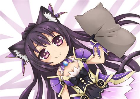 Anime Date A Live Tohka Yatogami Chibi Long Hair Purple Hair Purple