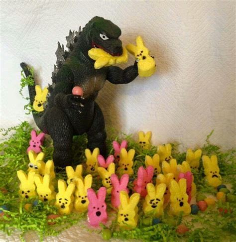 Godzilla And Peeps Godzilla Birthday Godzilla Godzilla Birthday Party