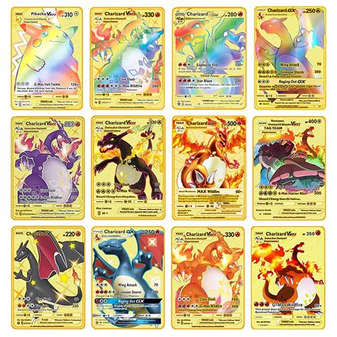 Buy Charizard Pokemon Cards 12 Pcs Metal Charizard Cards Vmax Gx
