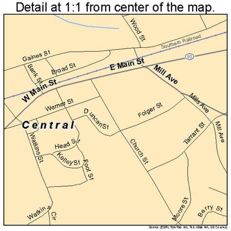 Central South Carolina Street Map 4513015