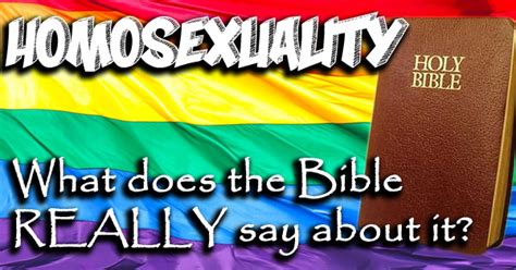 What Does The Bible Say About Homosexuality