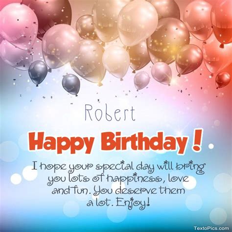 Happy Birthday Robert Pictures Congratulations