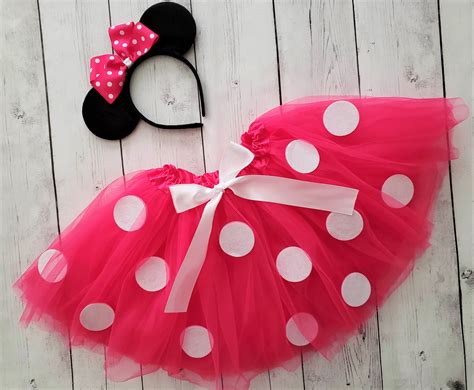 Pink Minnie Tutu Costume With Mouse Ears Headband 591