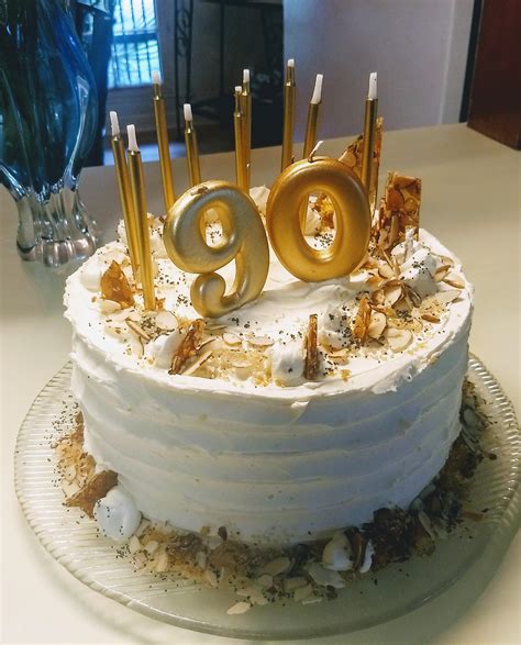 90th Birthday Cake For Grandma Happy 90th Birthday Cake With Name