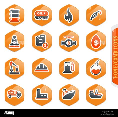 Extraction Of Oil Icons Set Stock Vector Image And Art Alamy