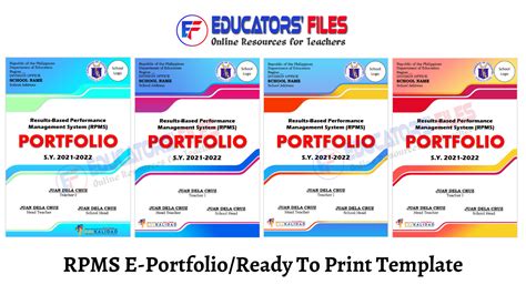 Rpms E Portfolioready To Print Template Ms Powerpoint Format