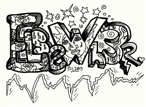 Cool Graffiti Drawings Coloring Pages Ads Design World