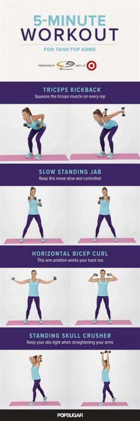 5 Minute Arm Workout Routine For Women At Home Or At The Gym These